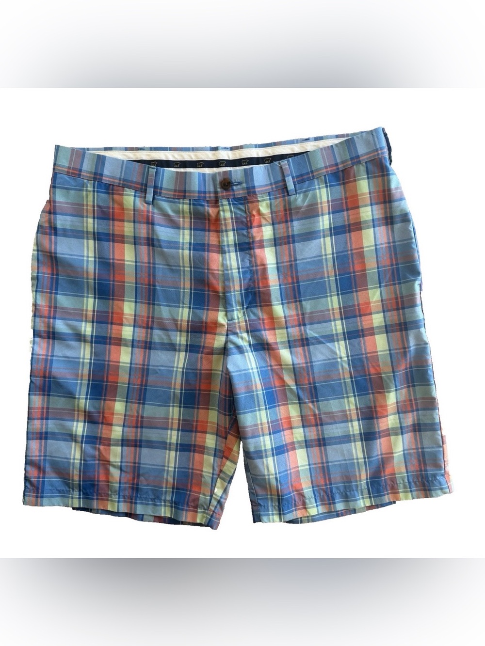 Jack Nicklaus Plaid Golf Shorts Blue Men’s 36 Performance Lightweight